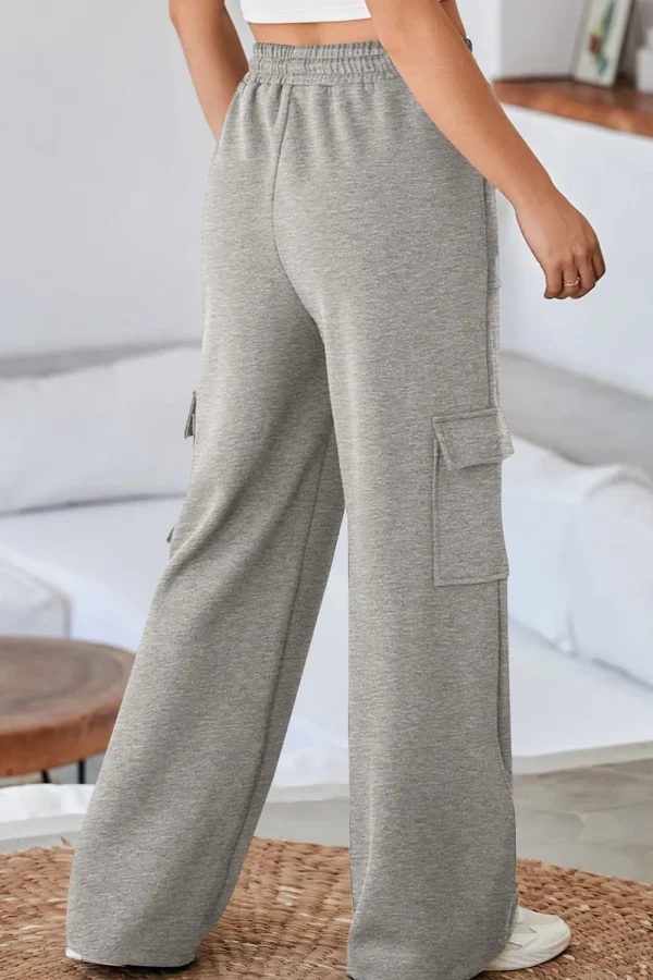 Multi Pockets High Waist Wide Leg Workout Pants